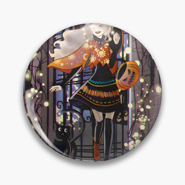 Item preview, Enchanted Witch & Black Cat Halloween Night | Magical Autumn Journey designed and sold by TiffanyPotts.