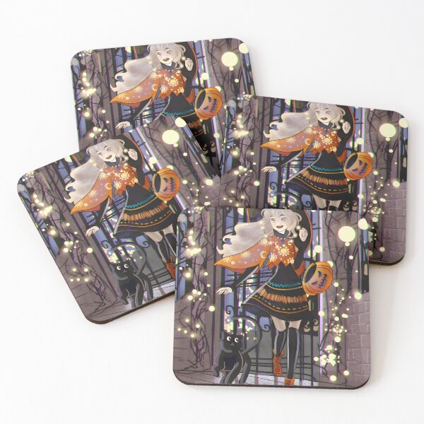 Item preview, Enchanted Witch & Black Cat Halloween Night | Magical Autumn Journey designed and sold by TiffanyPotts.