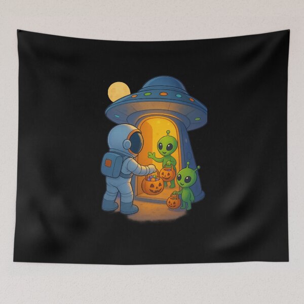 Item preview, Trick-or-Treat on the Moon designed and sold by HEERMANArt.