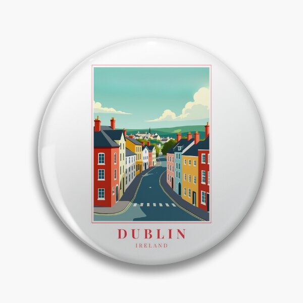 Item preview, Dublin Ireland Illustration – Literary Soul & Georgian Splendor designed and sold by MapMyMiles.