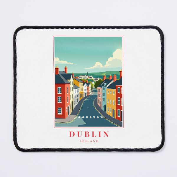 Item preview, Dublin Ireland Illustration – Literary Soul & Georgian Splendor designed and sold by MapMyMiles.