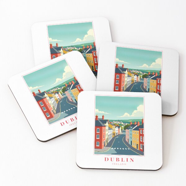 Item preview, Dublin Ireland Illustration – Literary Soul & Georgian Splendor designed and sold by MapMyMiles.