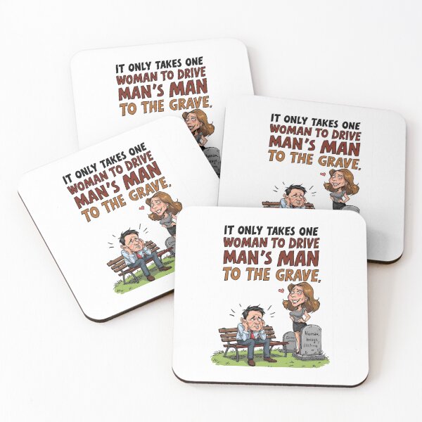 Item preview, One Woman, Many Graves – Funny Cartoon Satire designed and sold by RAKO13.