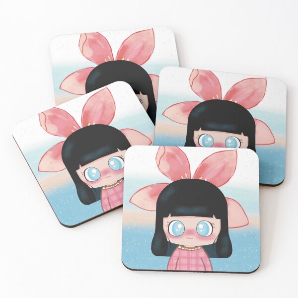 Item preview, Cute Chibi Girl with Flower Head | Kawaii Big Eyes Illustration designed and sold by Daydreamstudio96.