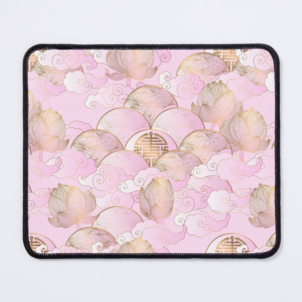 Item preview, Gold waves, clouds and lotus flowers designed and sold by DarianaArt.
