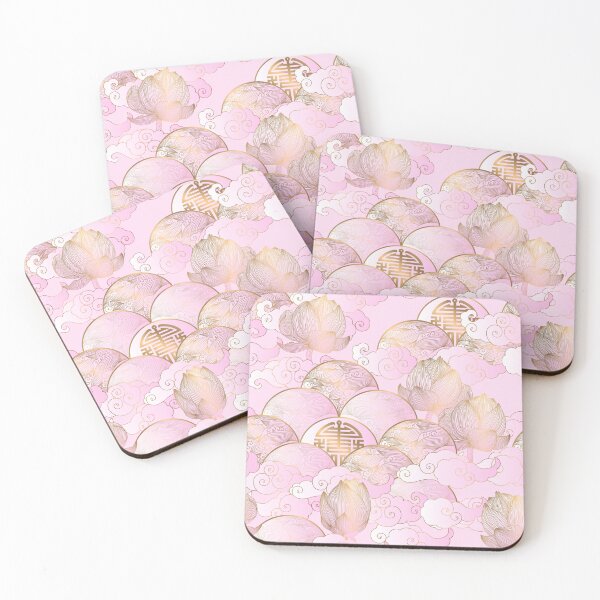 Item preview, Gold waves, clouds and lotus flowers designed and sold by DarianaArt.