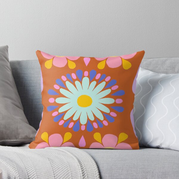 Item preview, Floral geométrico brillante sobre óxido designed and sold by springstdesign.