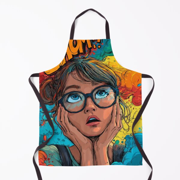 Item preview, Pop Art Comic Style Girl Illustration – Shock Expression Colorful Street Graffiti Art designed and sold by Inkora-Art.