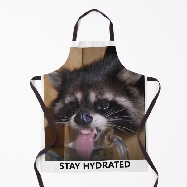 Item preview, stay hydrated raccoon designed and sold by sztuciek.