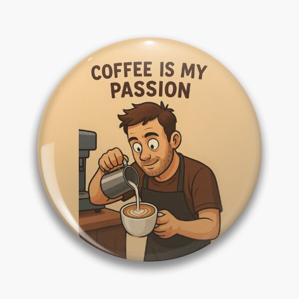 Item preview, Coffee Is My Passion – Barista Latte Art Illustration designed and sold by EfraimFunArt.