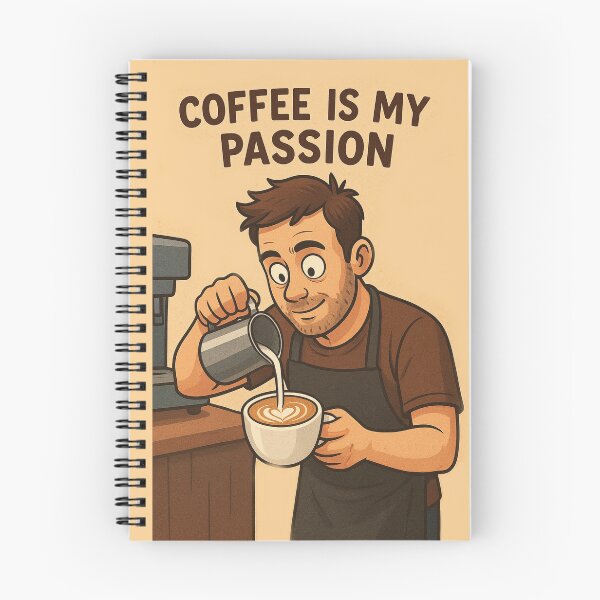 Item preview, Coffee Is My Passion – Barista Latte Art Illustration designed and sold by EfraimFunArt.