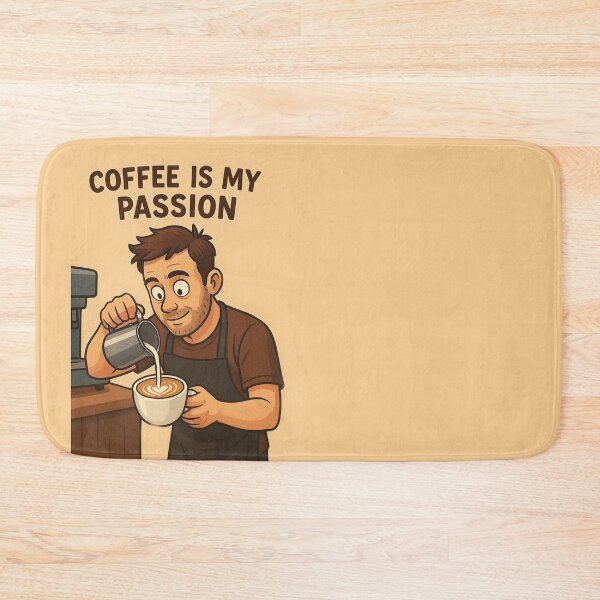 Item preview, Coffee Is My Passion – Barista Latte Art Illustration designed and sold by EfraimFunArt.