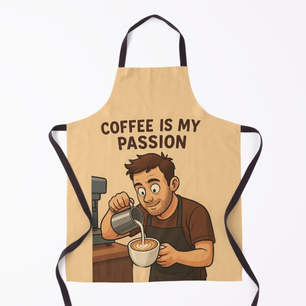 Item preview, Coffee Is My Passion – Barista Latte Art Illustration designed and sold by EfraimFunArt.