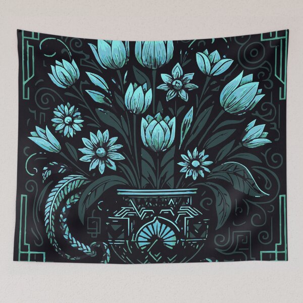 Item preview, Blue Floral designed and sold by Karen Harding Art and Illustration .