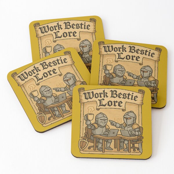 Item preview, Work Bestie Lore – Funny Office Knight Duo T-Shirt designed and sold by LifmusGoDesigns.