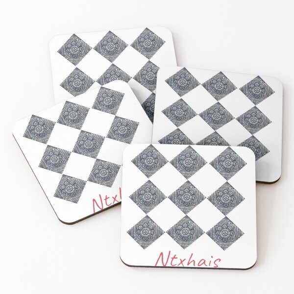 Item preview, Ntxhais – Indigo Floral Tribal Pattern Inspired by Cultural Heritage designed and sold by PimTribe.