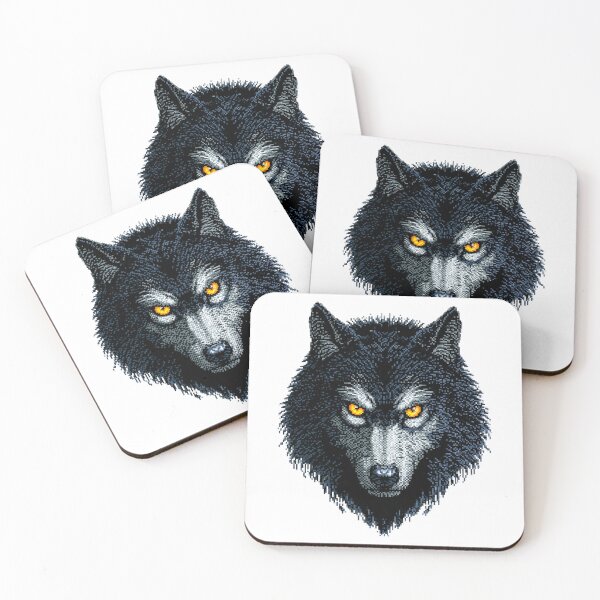 Item preview, Ferocious Wolf with Glowing Eyes 8-bit Style  designed and sold by BBackdesign.