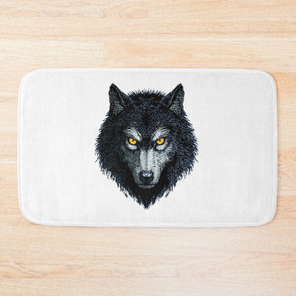 Item preview, Ferocious Wolf with Glowing Eyes 8-bit Style  designed and sold by BBackdesign.