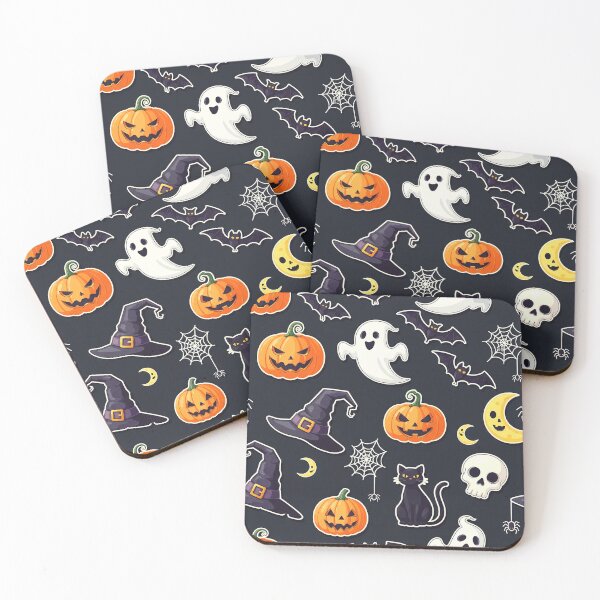Item preview, Halloween Cartoon Pattern with Pumpkins and Ghosts designed and sold by dreephic22.