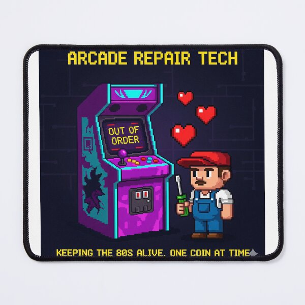 Item preview, “Arcade Repair Tech – Out of Order Pixel Design” designed and sold by MoonlitSnare.