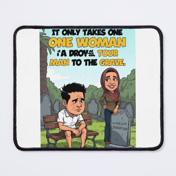 Item preview, One Woman, Many Graves – Funny Cartoon Satire designed and sold by RAKO13.