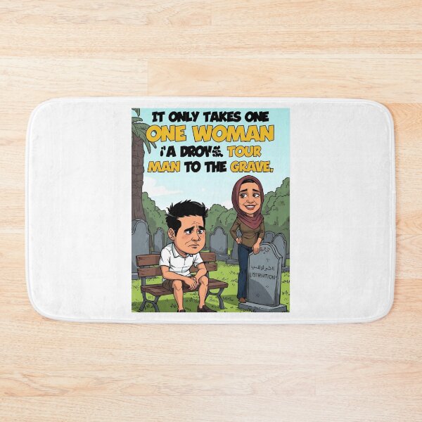 Item preview, One Woman, Many Graves – Funny Cartoon Satire designed and sold by RAKO13.
