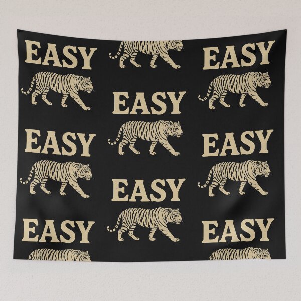 Item preview, EASY Tiger Vintage Retro Style T-Shirt Design designed and sold by The-Daily-Drape.