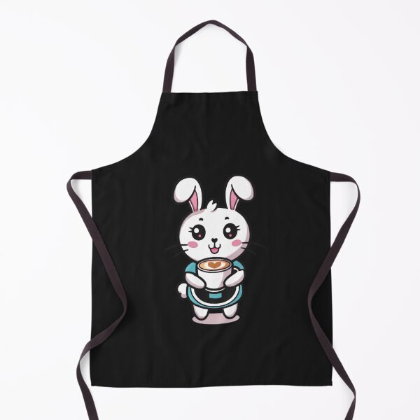 Item preview, Cute Chibi Bunny Barista – Kawaii Coffee Lover Rabbit Illustration designed and sold by ColorSplash123.