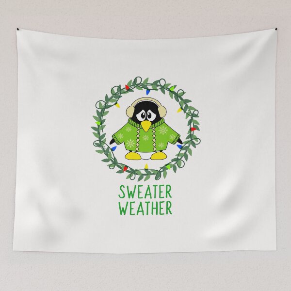 Item preview, Penguin Christmas Wreath designed and sold by Sartoris Art.