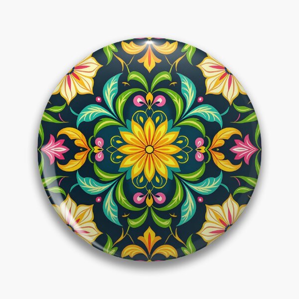 Item preview, Floral ornamental pattern in bright colors designed and sold by pASob-dESIGN.