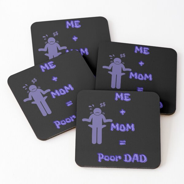 Item preview, Me + Mom = Poor Dad | Funny Broke Stickman Design designed and sold by LeoCreazyShop.