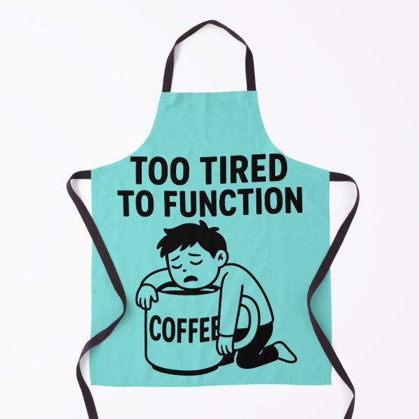 Item preview, Too Tired to Function – Funny Coffee Cartoon designed and sold by jelonkaa.