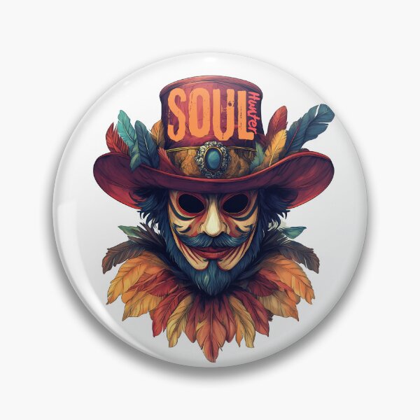 Item preview, Soul Hunter Mask – Mystical Tribal Spirit Design | Dark Fantasy & Festival Art designed and sold by DesignArtist.ia.