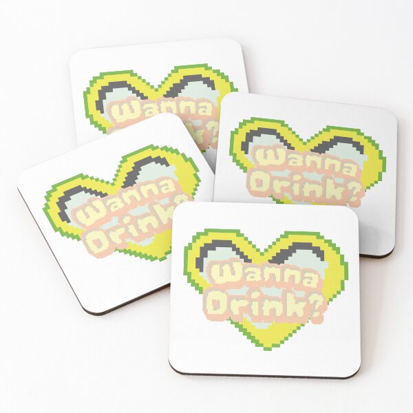 Item preview, Wanna Drink? Pixel Heart – Retro Pixel Art Flirty Design designed and sold by MurMurClub.