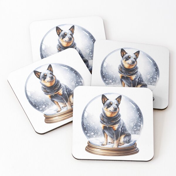 Item preview, Australian Cattle Dog Snow Globe Winter Art designed and sold by TheAnimalZ00.
