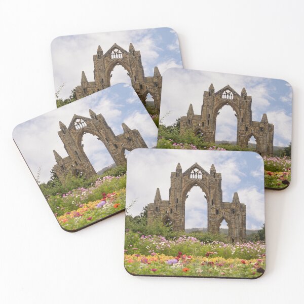 Item preview, Colourful summer flowers beneath Gisborough Priory’s ancient ruins designed and sold by bailey-cooper.