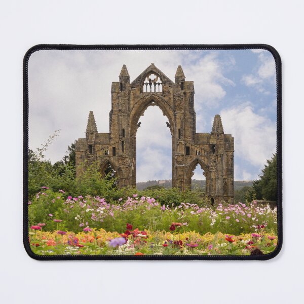 Item preview, Colourful summer flowers beneath Gisborough Priory’s ancient ruins designed and sold by bailey-cooper.