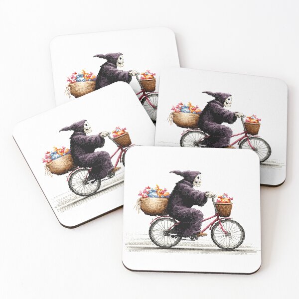 Item preview, Death on a Bike 8-bit Style T-Shirt and Sticker designed and sold by BBackdesign.