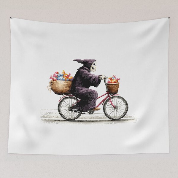 Item preview, Death on a Bike 8-bit Style T-Shirt and Sticker designed and sold by BBackdesign.