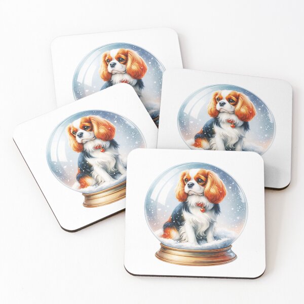 Item preview, Cavalier King Charles Spaniel Snow Globe Winter Art designed and sold by TheAnimalZ00.