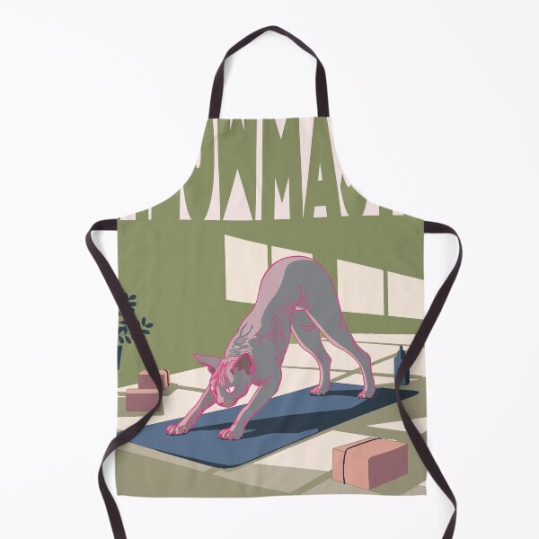 Item preview, Minimalist Sphynx Cat in Yoga Cat Pose – Meowmaste – Funny Yoga and Cat Lover Illustration designed and sold by bekksa.