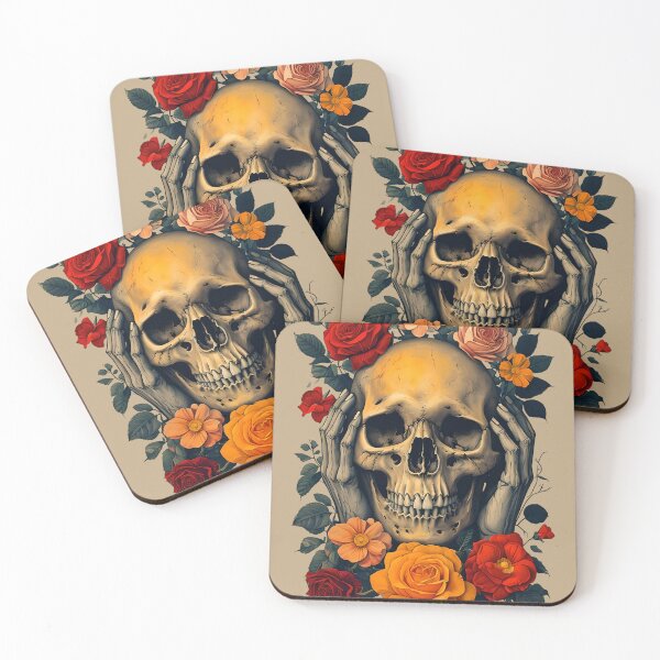 Item preview, Zombie - Skull with Roses designed and sold by NightTimeJ.