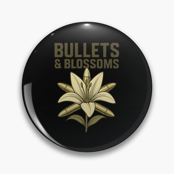 Item preview, Bullets & Blossoms – Tactical Lily Emblem Design designed and sold by ArcadiaSilence.