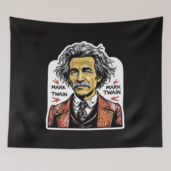 Item preview, Mark Twain portrait designed and sold by Filologica.