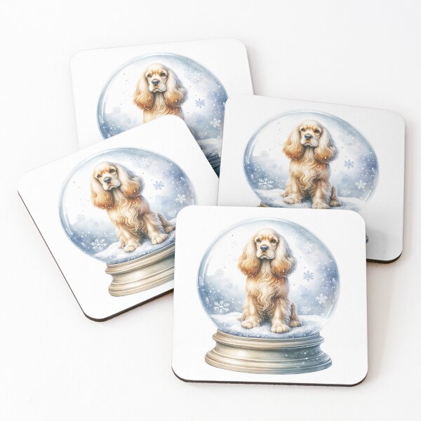 Item preview, Cocker Spaniel Snow Globe Winter Art designed and sold by TheAnimalZ00.
