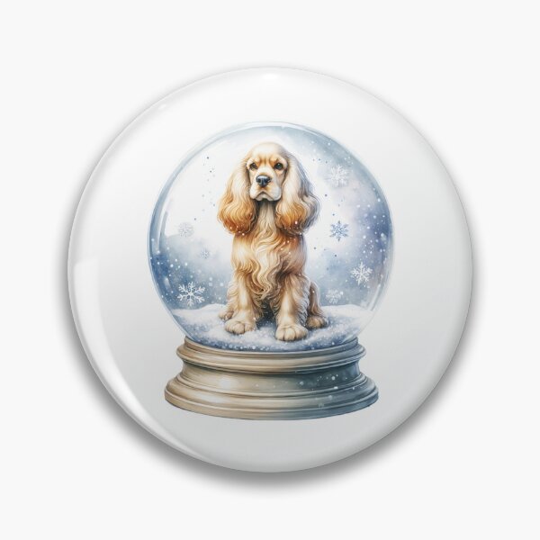 Item preview, Cocker Spaniel Snow Globe Winter Art designed and sold by TheAnimalZ00.