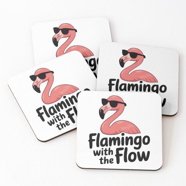Item preview, Flamingo With the Flow! Cute Flamingo Pun designed and sold by PMCreative.
