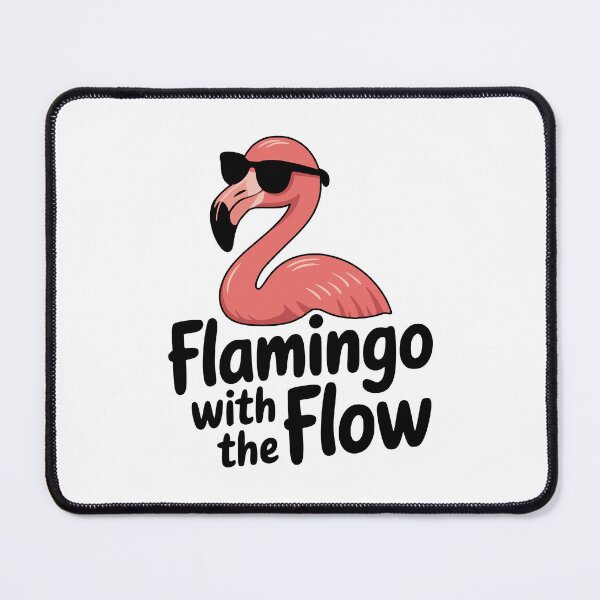 Item preview, Flamingo With the Flow! Cute Flamingo Pun designed and sold by PMCreative.