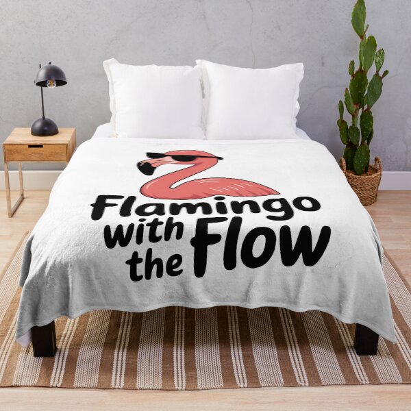 Item preview, Flamingo With the Flow! Cute Flamingo Pun designed and sold by PMCreative.