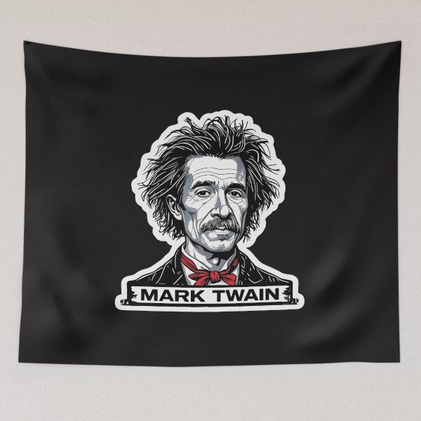 Item preview, Mark Twain portrait designed and sold by Filologica.